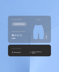 OYSHO Легинсы-велосипедки Comfortlux с высокой посадкой длиной 20 см, лавандово-голубой