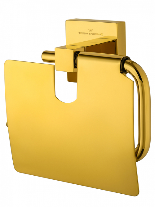 Держатель для туалетной бумаги с крышкой WONZON & WOGHAND POLO, Темное золото (WW-8926-DG)