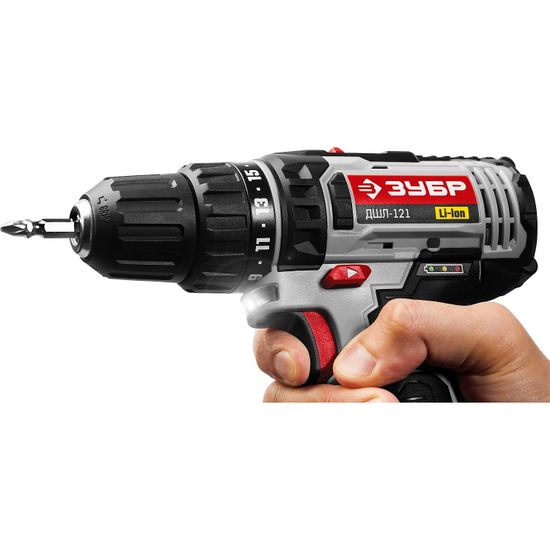 Аккумуляторный шуруповерт "ЗУБР" ДШЛ-121