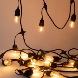 Гирлянда ЭРА ERABL-FIL1 светодиодная новогодняя нить уличная на подвесах 4,5 м теплый белый 10 LED | Профессиональное праздничное и новогоднее освещение