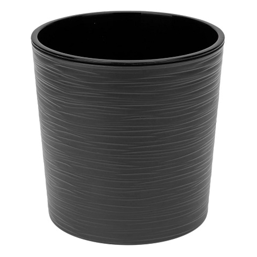 Горшок для цветов "Вега" 10,2 л антрацит (с дренажной вставкой)