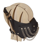 Чёрная кожаная маска с цепочками Шахерезада (Цвет: черный)