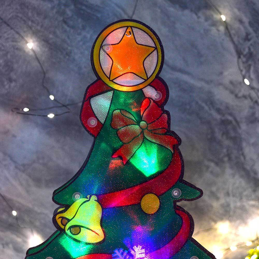 Гирлянда-панно "Елка" 20 цветных ламп, 44см, К269