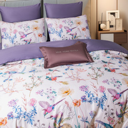 Комплект постельного белья на резинке Сатин Премиум «Райские птицы»