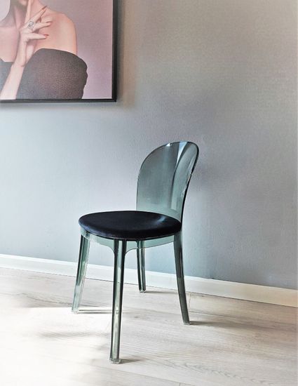 Стул Thalya прозрачный дымчатый