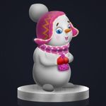 Уличная фигура "снеговичок Снежка"