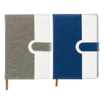 Записная книжка Basir, формат А5, со справочным материалом и застежкой, серия "Двухцветный на магните", обложка кожзам, 21*14,5 см, 140 листов, 2 цвета ассорти