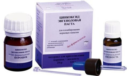 Цинкоксид-эвгеноловая паста (без формальдегида) (25г+12мл) пломб.каналов