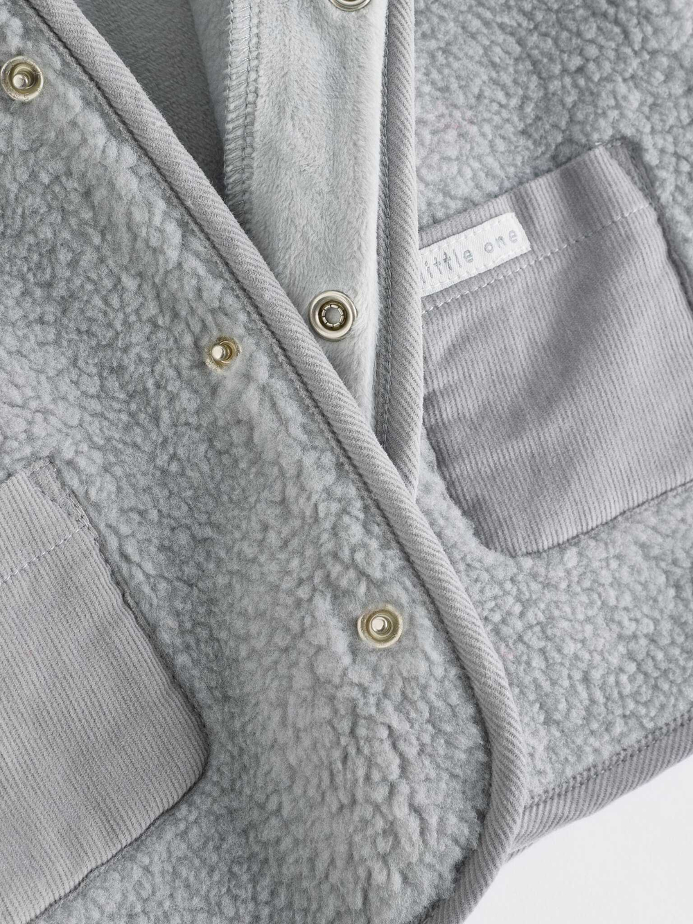 Флисовая куртка с капюшоном для малышей Next B50-980, Серый