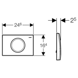 Кнопка слива GEBERIT Delta11 115.120.11.1 белая