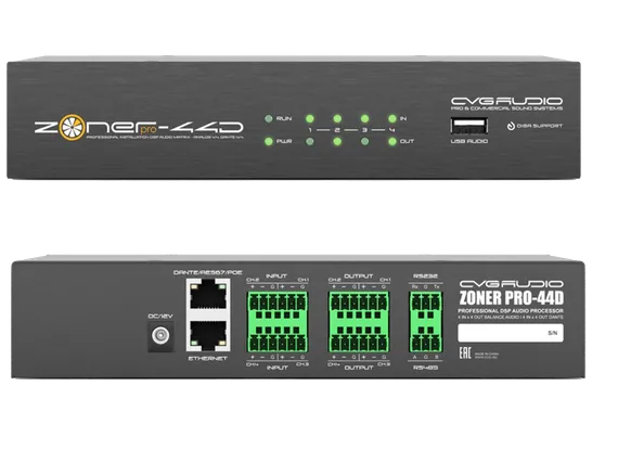 CVGAUDIO ZONER pro-44D звуковой матричный инсталляционный DSP процессор