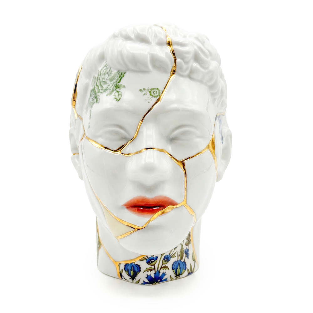 Ваза Kintsugi Head Him 09947