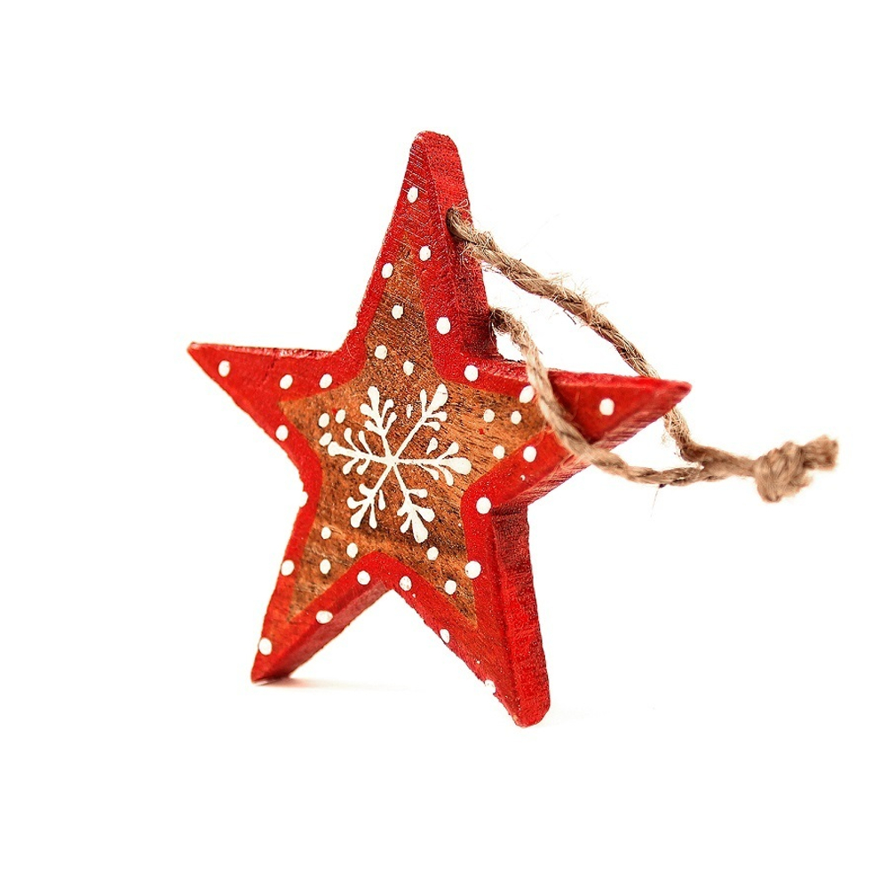 Украшения подвесные stars/trees/hearts, деревянные, в подарочной коробке, 12 шт.