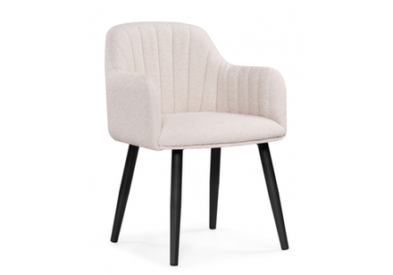 Стул на металлокаркасе Woodville Халли lamb 19, черный, ножки черные