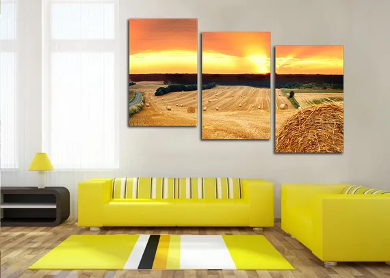 Модульная картина "Стог сена"