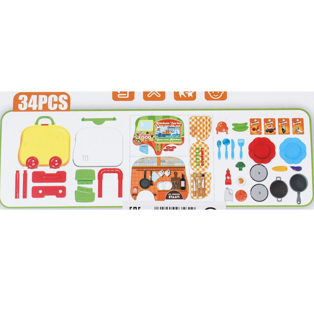 Игровой модуль "Кухня" 34 предм. чемод.на колесах BX55
