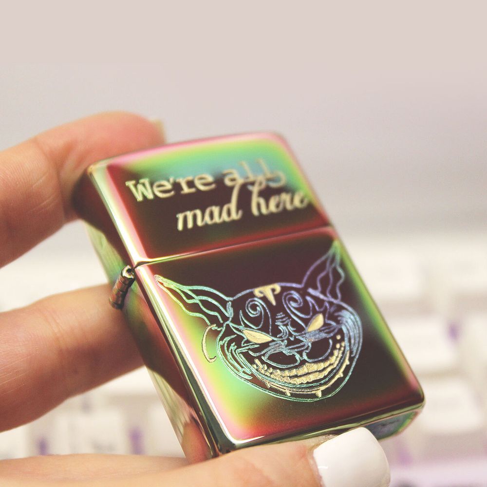 Бензиновая зажигалка zippo разноцветная с гравировкой на заказ