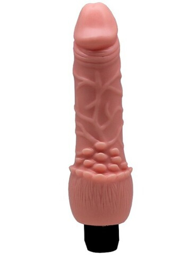 Реалистичный рельефный вибратор с усиками UltraSkin Vibro Realistic (Цвет: телесный)