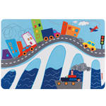 Мат сервировочный детский on the road, синий