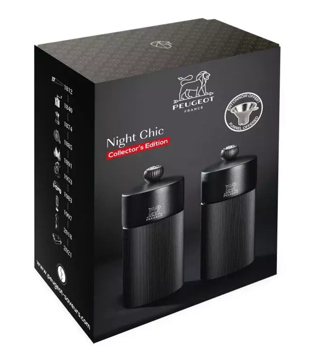 Peugeot - Набор шлифовальных станков Line 12 см Matt Black Limited Edition / артикул   43285  / GTIN 4006950043285