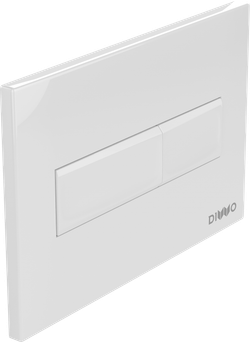 Кнопка смыва для унитаза DIWO 7320 пластик, цвет глянцевый белый