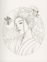 Folk tales and girls. Coloring book