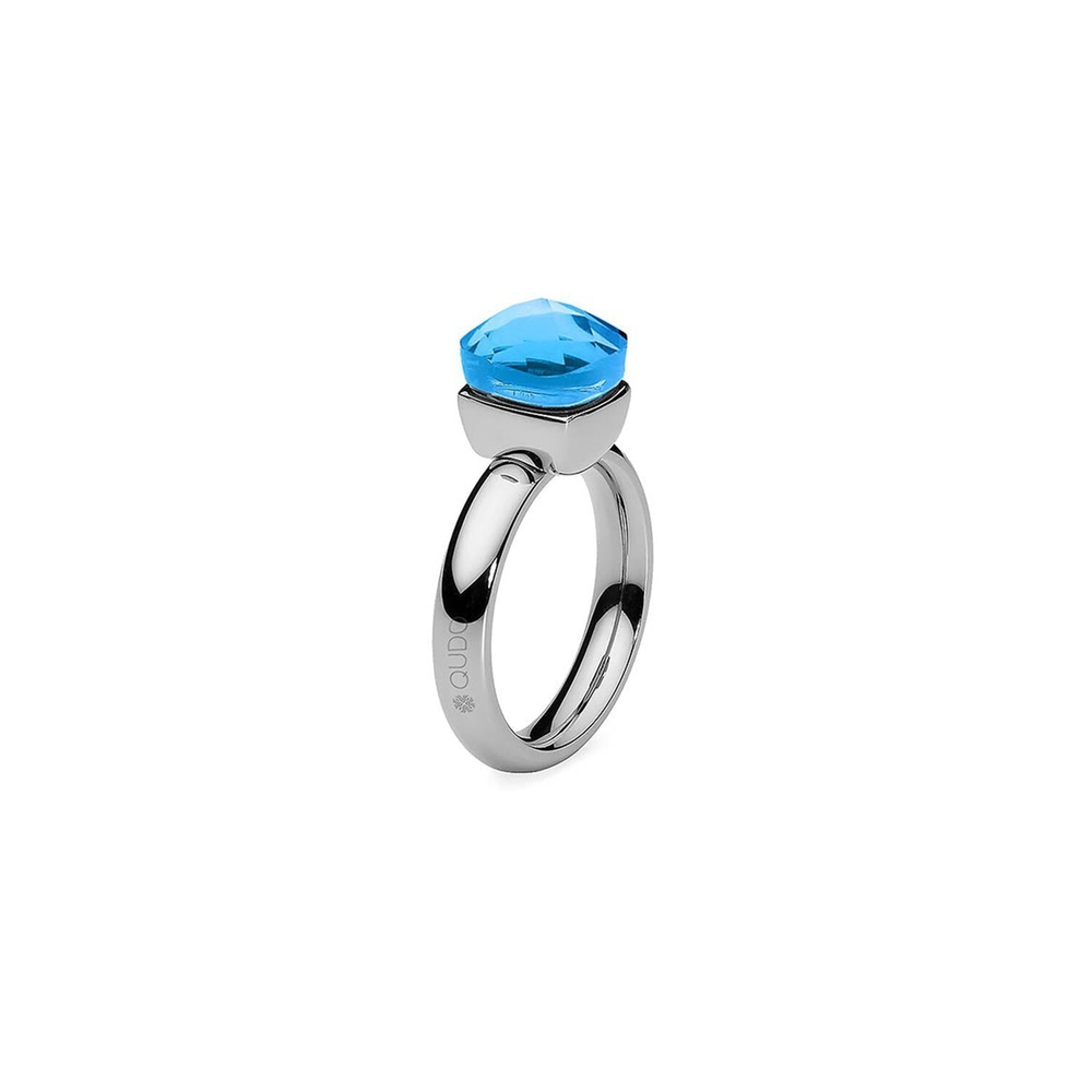 Кольцо Qudo Firenze Capri 17.2 мм 611992 BL/S цвет голубой, серебряный