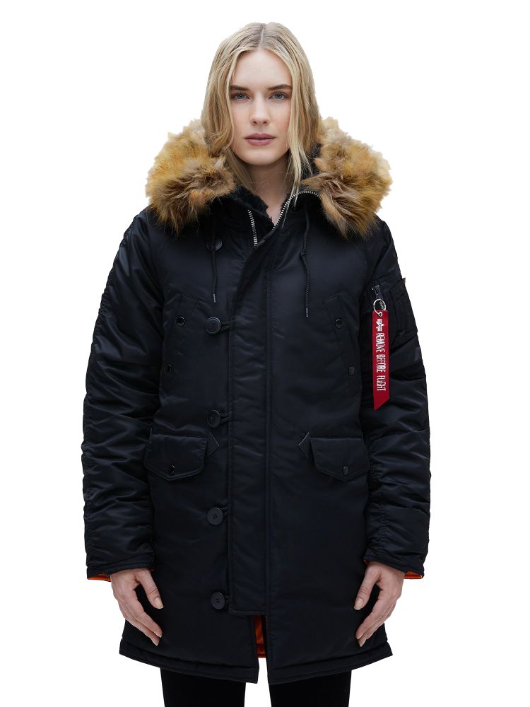 парка Alpha Industries N-3B W Parka Black (черная)