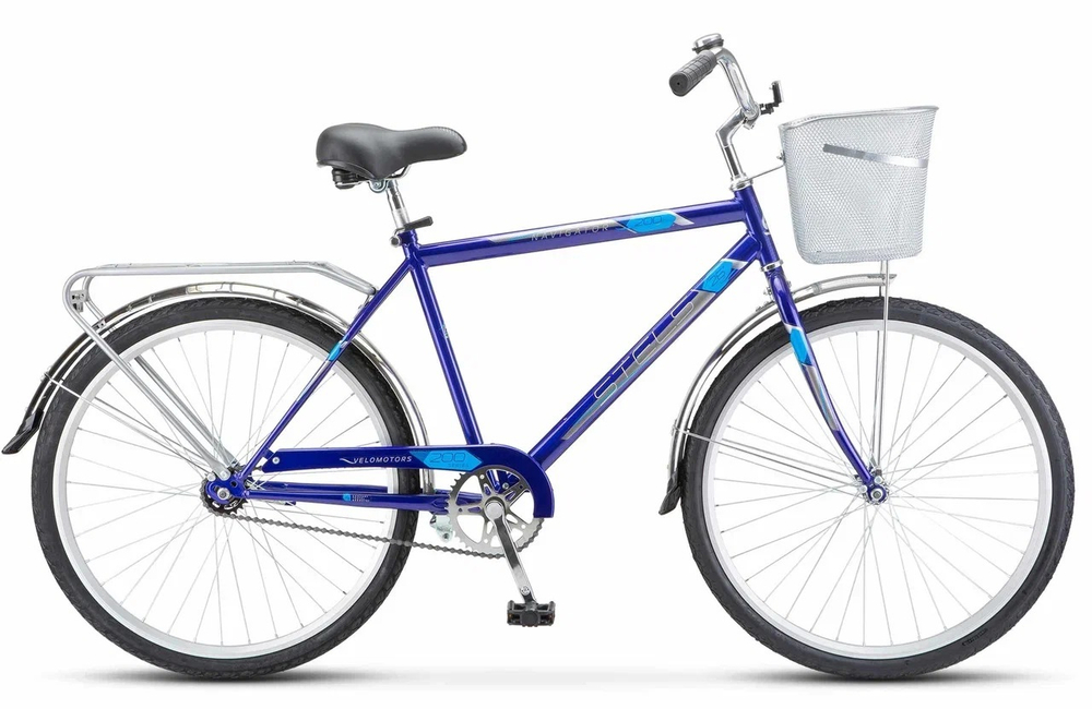 Велосипед 26" Stels Navigator 200 C, Синий,(мужск.)(Корзинка)