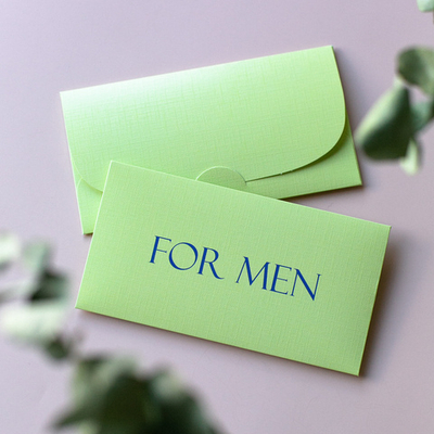 D-718 "For men" конверт из бумаги с льняной фактурой (цена за упаковку из 5 штук)