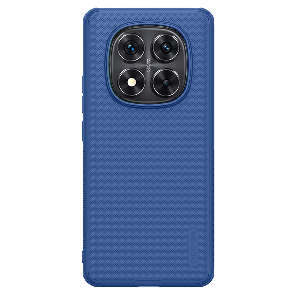 Усиленный чехол синего цвета от Nillkin для Xiaomi Redmi Note 14 Pro+ Плюс, серия Super Frosted Shield Pro