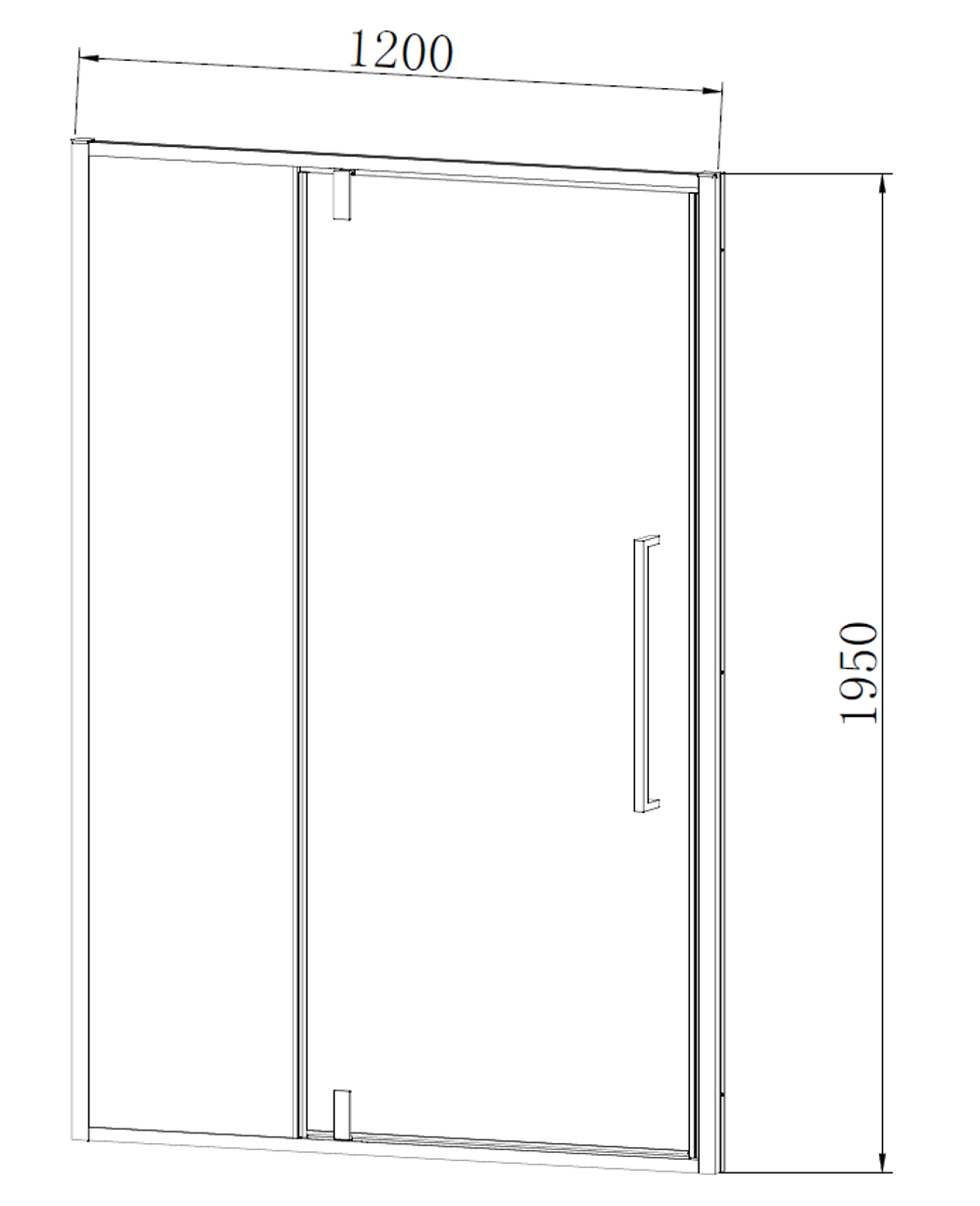 Душевая дверь Slim-N VDP-4SN120CLB, черный матовый, стекло прозрачное