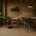 Стул полубарный Bradex Home Forma, чёрный