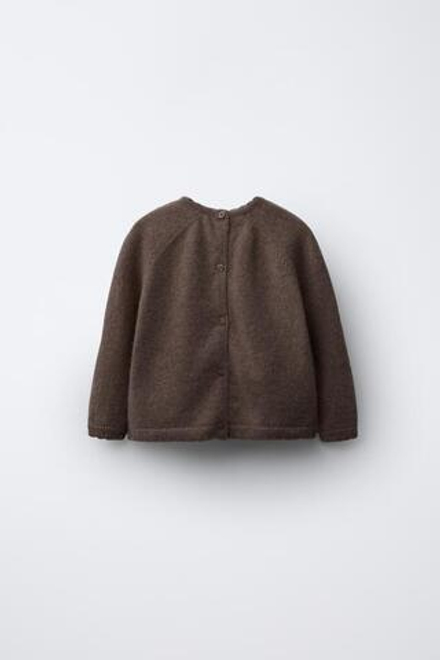 ZARA ДЖЕМПЕР ИЗ 100% КАШЕМИРА, КОРИЧНЕВЫЙ