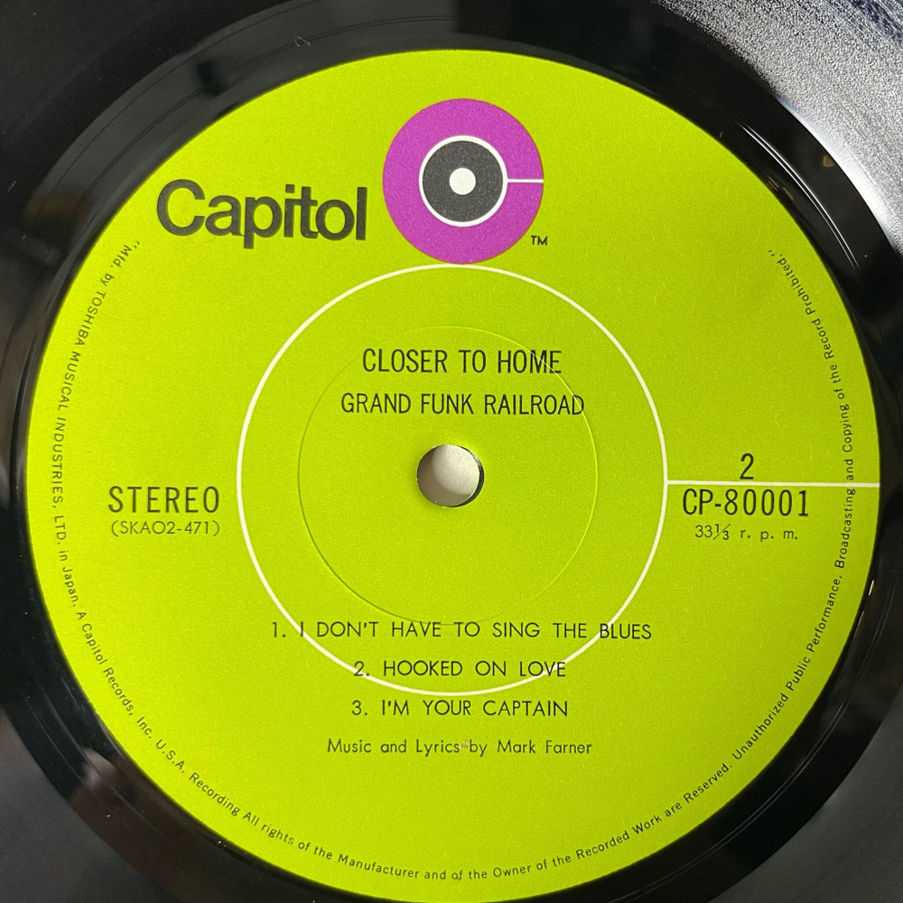 Винтажная виниловая пластинка LP Grand Funk Railroad Closer To Home (Japan 1970) (Obi) Nothing Is The Same