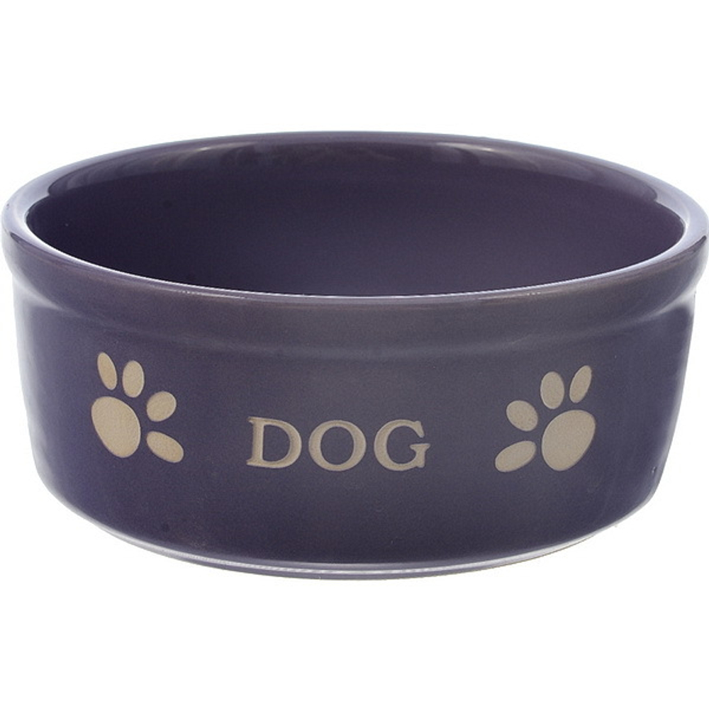 NOBBY Миска керамическая "Dog", фиолетовая (15,5 см), 0,46л