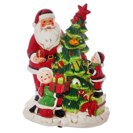 GAEM Фигурка декоративная "Санта" с подсветкой (3xААА, н/п), L23 W18 H29 см