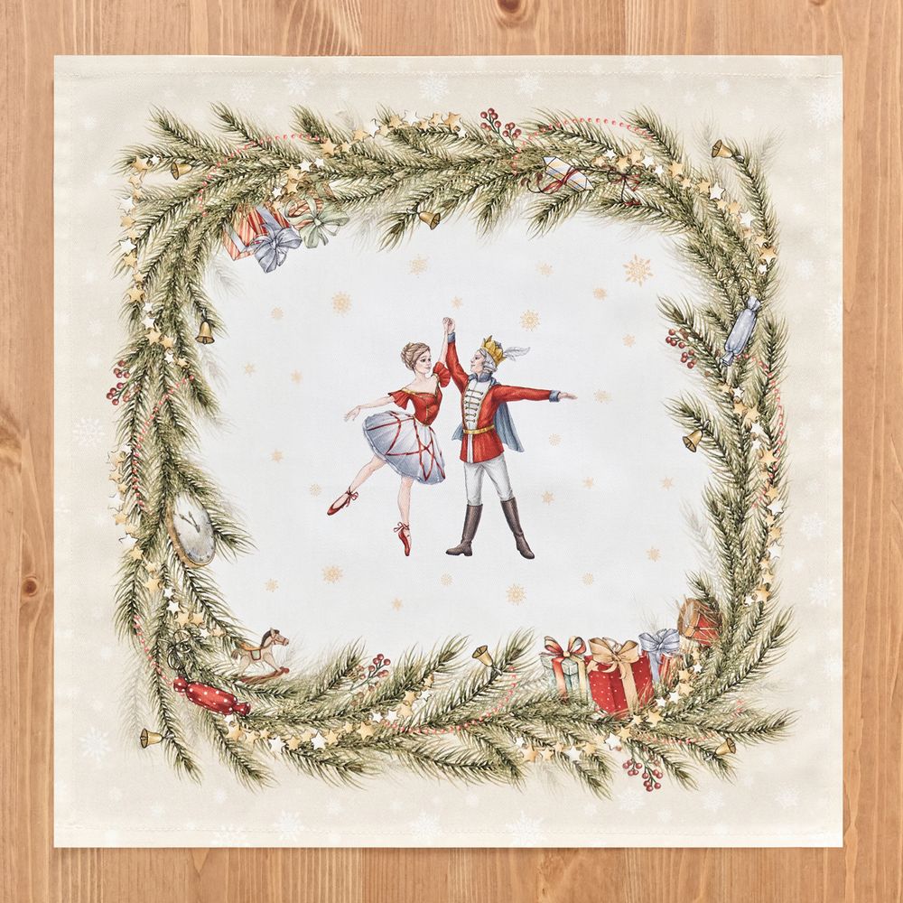 НАБОР САЛФЕТОК ИЗ 2-Х ШТ "ЩЕЛКУНЧИК",40Х40СМ ,100% ХЛОПОК