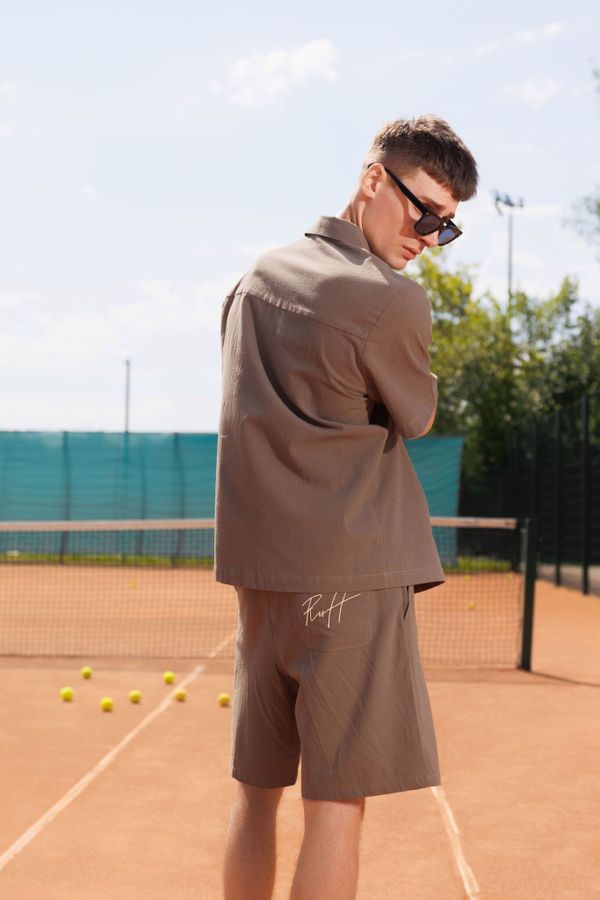 Шорты Boiled Cotton хаки - фото 2