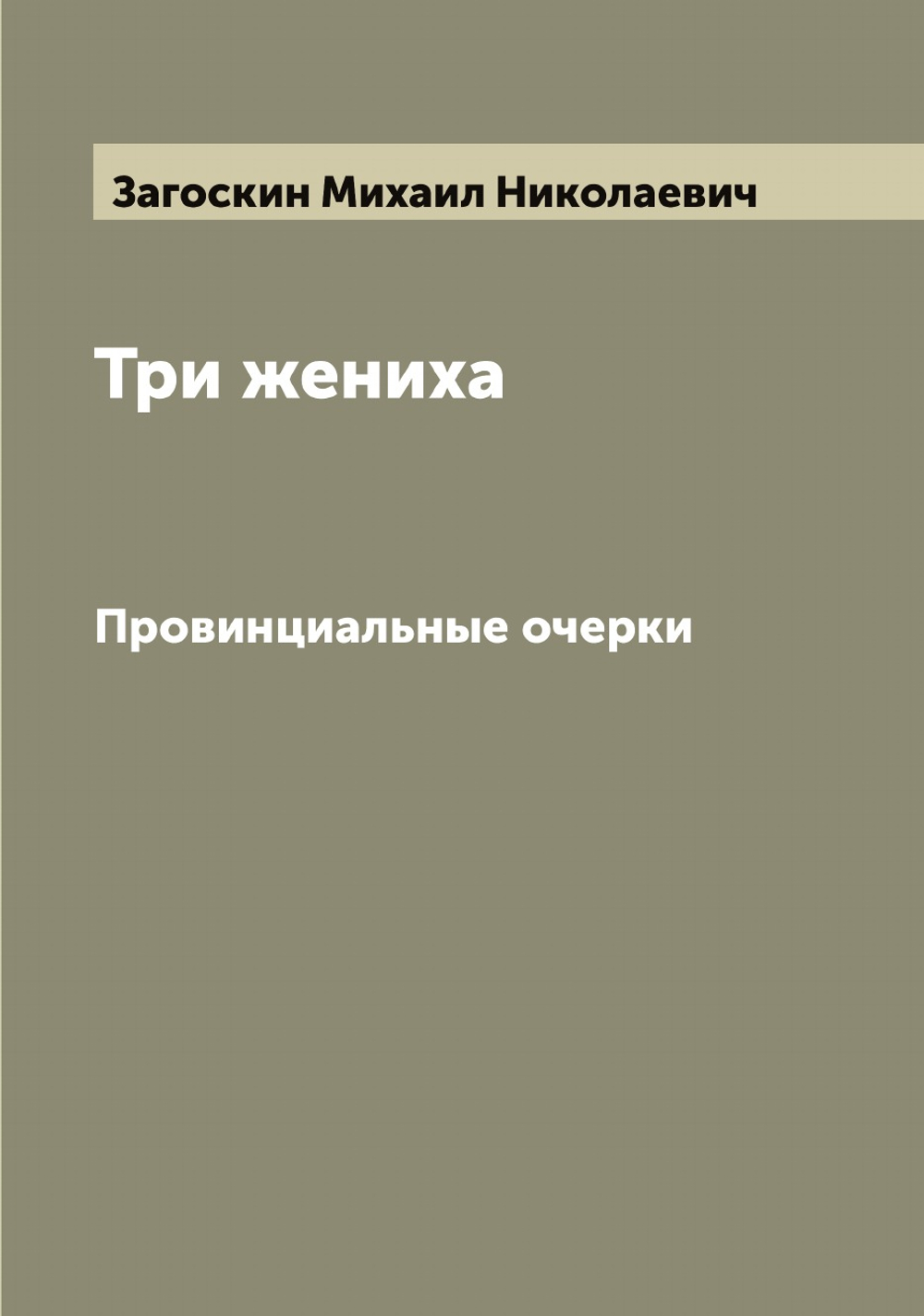 Три жениха. Провинциальные очерки | Загоскин Михаил Николаевич