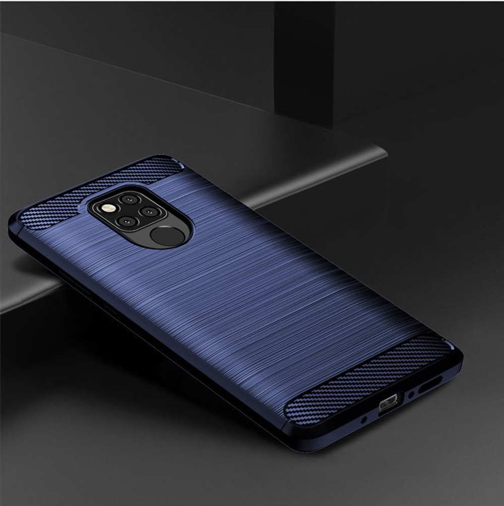 Чехол для Huawei Mate 20X цвет Blue (синий), серия Carbon от Caseport