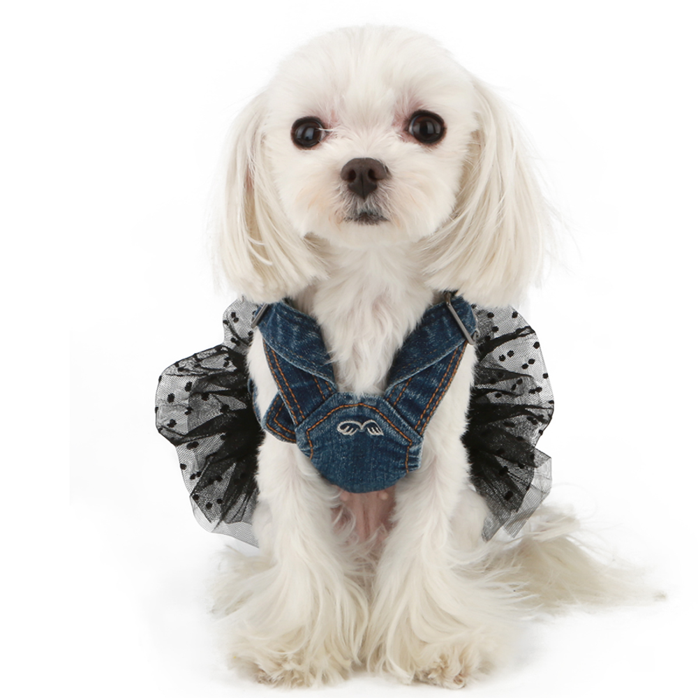 282 Сарафан джинсовый с фатином