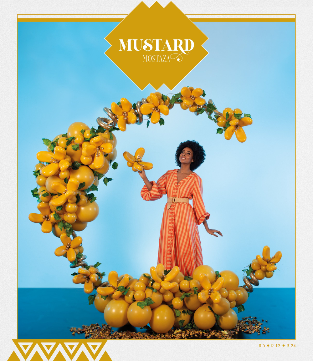 Шар 24" Горчичный, Пастель /Mustard 023 Sp