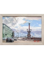 Картина маслом "Вид с Троицкого моста" Опритова