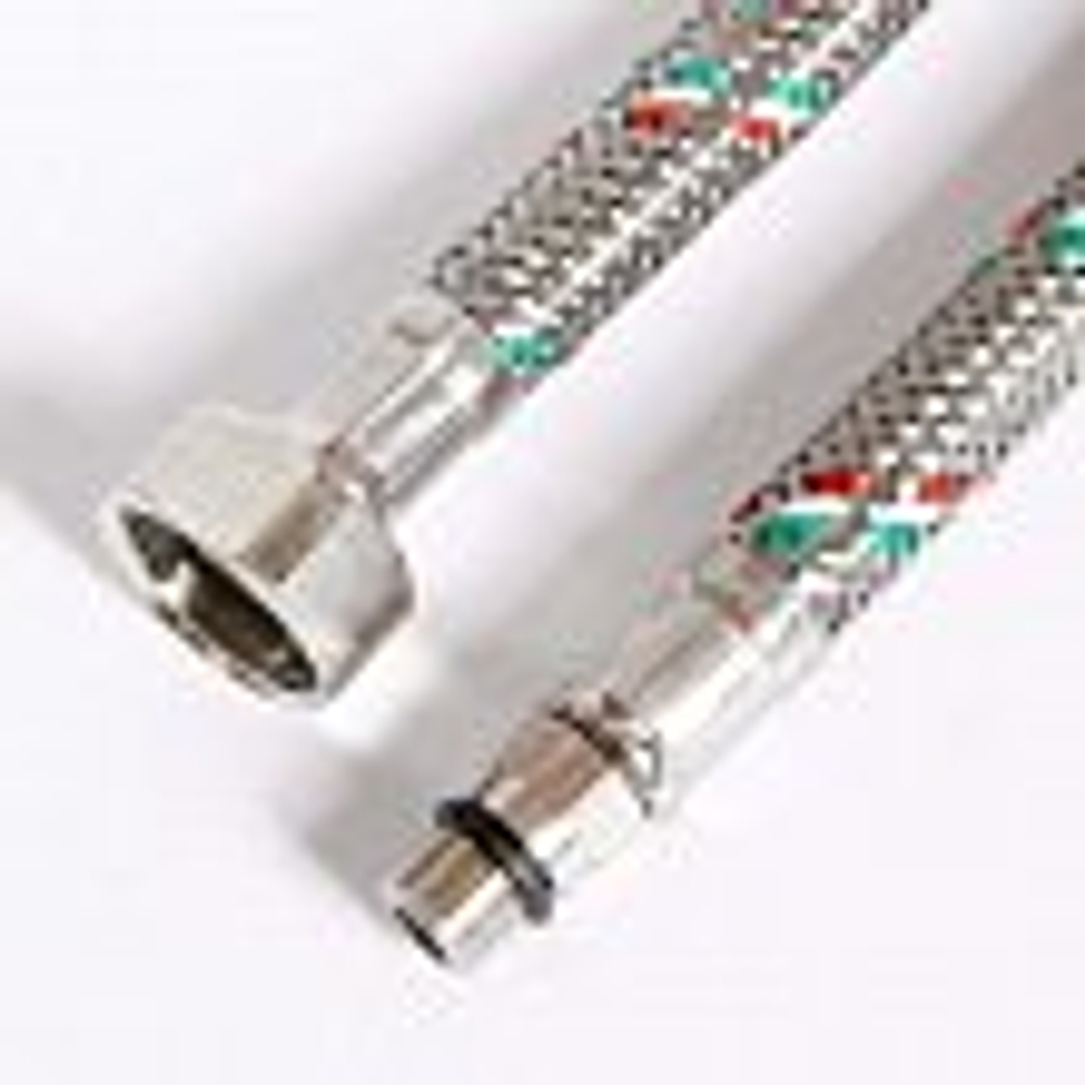 UNI-FITT Гибкая подводка для смесителя М10х1 - 1/2", 80 см, DN 8, оплетка из нержавеющей стали