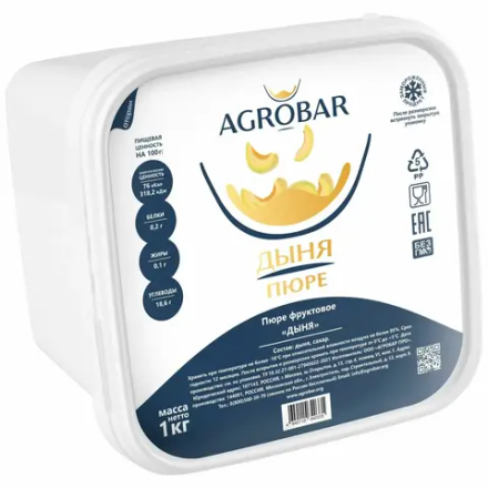 Пюре замороженное Дыня АГРОБАР (1 кг)
