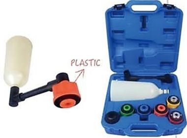 Воронка для заливки масла в двигатель а/м с пластиковыми адаптерами, в кейсе RockForce##Rock FORCE RF-908G2A