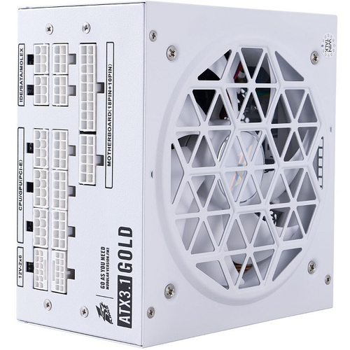 Блок питания 1STPLAYER 1200W NGDP White, модульный, 16 Pin PCIe 5.0, 80 PLUS Gold (HA-1200BA4-WH)