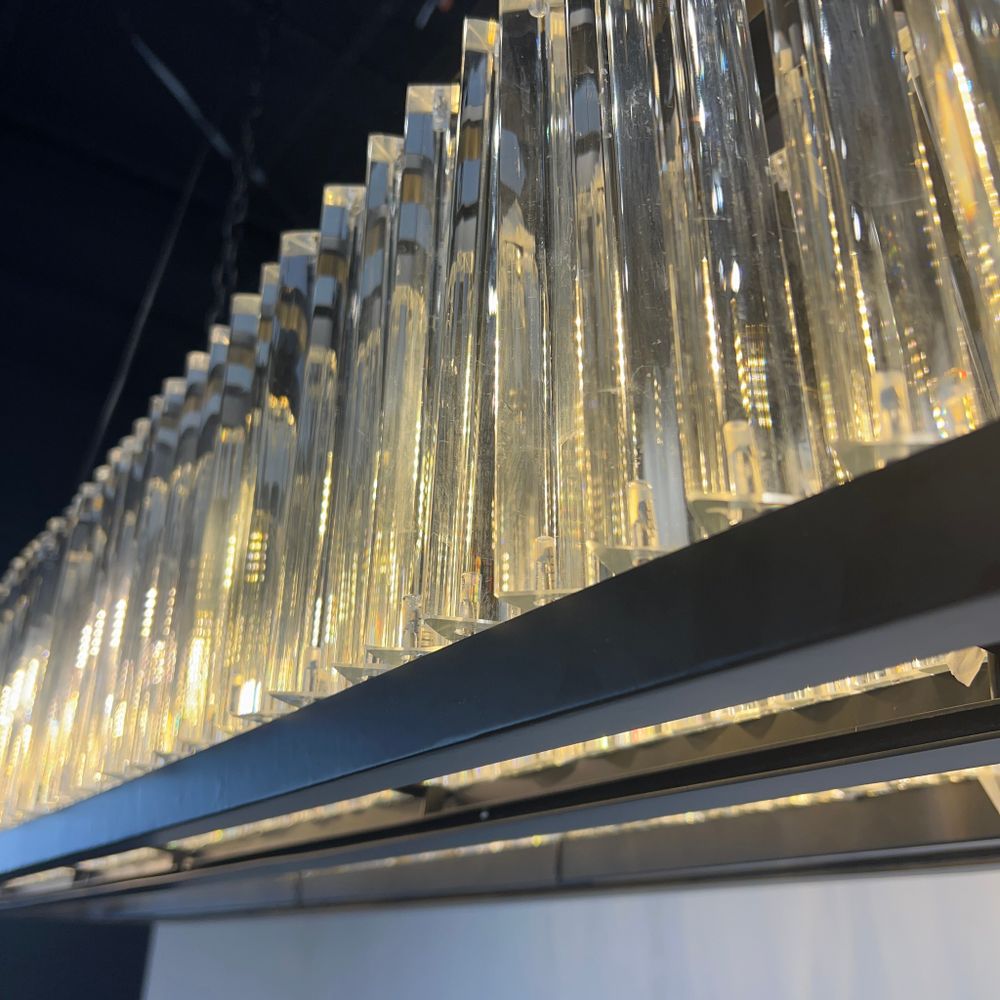 Подвесная Люстра Rh 1920S Odeon Clear Glass Black 180 By Imperiumloft