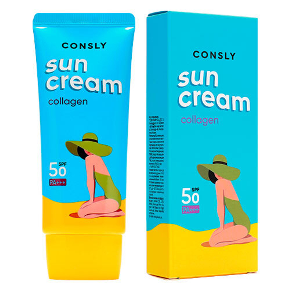 Consly Солнцезащ.крем с морск.кол.норм.сух.кожи SPF50+ 50мл 2127